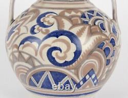 Poole Pottery Art Deco AX Pattern Shape 901 Large Two Handled Vase CSA