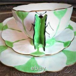PreSale Aynsley Art Deco butterfly handle Tea Cup & Saucer and Side Plate set