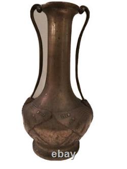Rare Antique Art Nouveau Art Deco Lg Signed Chines Vas Butterfly Handle % 20OFF