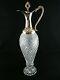 Rare Antique Baccarat Crystal Amphora Wine Pitcher With Gilding & Snake Handle