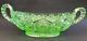Rare Depression Uranium Glass Bowl With Handles Crown Crystal Imperial Nucut