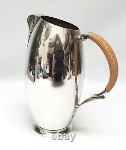 Rare MCM Rogers IS FLAIR Beverage Pitcher Art Deco Wrapped Handle