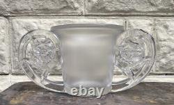 Rene Lalique Vase Pierrefonds Glass 1926 #990 Two Handle Antique France Art Deco