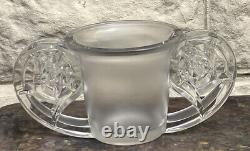 Rene Lalique Vase Pierrefonds Glass 1926 #990 Two Handle Antique France Art Deco