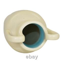 Rookwood 1927 Vintage Art Deco Pottery Ivory Mat Ceramic Tall Handled Vase 6005