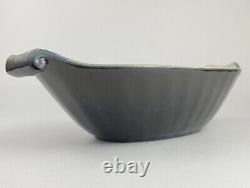 Rookwood Pottery 1927 High Glaze Black Art Deco Roll Handled Console Bowl 2848