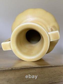 Rookwood Pottery Vase #6254 Yellow Matte 1934 Art Deco 4.75 Tall Double Handle