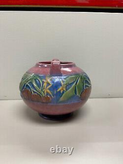 Roseville Baneda Pink Art Deco Handled Vase 1932