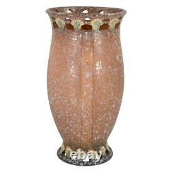 Roseville Ferella 1930 Vintage Art Deco Pottery Tan Handled Ceramic Vase 511-10