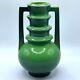 Roseville Futura Rare Vintage 1920s Art Deco Green Pottery Handled Vase 9
