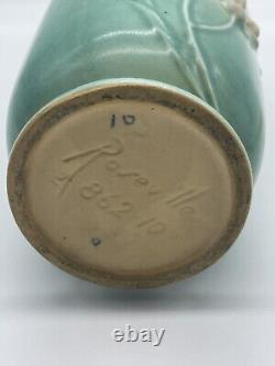 Roseville Ixia Handled Green Art Deco Vase 1937