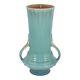 Roseville Orian Turquoise 1935 Vintage Art Deco Pottery Blue Handled Vase 738