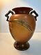 Roseville Pottery Pine Cone Brown Vase With Handled # 844-8 In 1931
