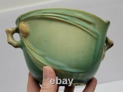 Roseville Pottery Pinecone 320-5 Bowl Planter Double Branch Handles Vintage