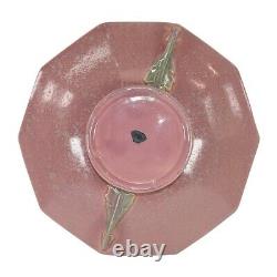 Roseville Pottery Tuscany 1927 Pink Art Deco Handled Center Bowl 174-12