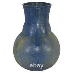 Roseville Pottery Windsor Blue Tall Handled Vase