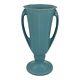Roseville Russco Blue 1934 Vintage Art Deco Pottery Handled Ceramic Vase 696-8