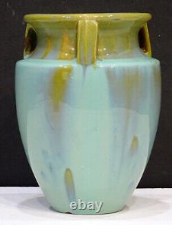 STUNNING! 1920s Antique FULPER ART POTTERY Deco ARTS CRAFTS Handled Vase SIGNED