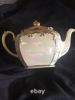 Sadler England Ceramic Rose Cube Tea Pot Creamer Sugar #2085