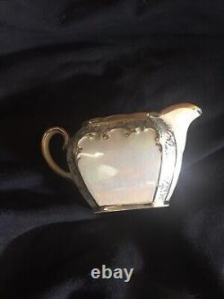 Sadler England Ceramic Rose Cube Tea Pot Creamer Sugar #2085