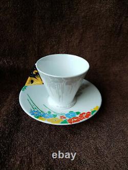 Shelley Art Deco Butterfly Handle Mode Cup & Saucer c. 1930-1932