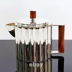 Silver Plate Tea Coffee Pot Bauhaus Art Deco Attributed Ilonka Karasz Unmarked