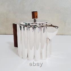 Silver Plate Tea Coffee Pot Bauhaus Art Deco Attributed Ilonka Karasz Unmarked