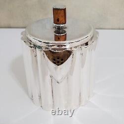 Silver Plate Tea Coffee Pot Bauhaus Art Deco Attributed Ilonka Karasz Unmarked