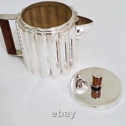 Silver Plate Tea Coffee Pot Bauhaus Art Deco Attributed Ilonka Karasz Unmarked