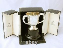 Solid Silver Three Handle Boxed Sports Trophy The Martin Cup Laing Glasgow 1935