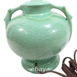 Stangl Pottery Lamp Apple Green Ring Handle Art Deco Vintage No. 1682 Drip Glaze