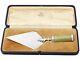 Sterling Silver And Agate Handled Presentation Trowel Art Deco Antique