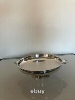 Stunning Art Deco Two Handled And Footed Silver Plated Bowl (elkington & Co)