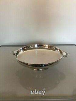 Stunning Art Deco Two Handled And Footed Silver Plated Bowl (elkington & Co)