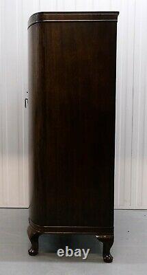 Stunning Waring & Willow Ladies Wardrobe With Shelves & Bow Front Cabriole Legs