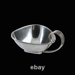 Svend Weihrauch F. Hingelberg. Art Deco Sterling Silver Bowl with Wire Handle