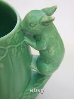 SylvaC Made in England Ceramic Acorn Green Jug Squirrel Handle Art Deco VGC