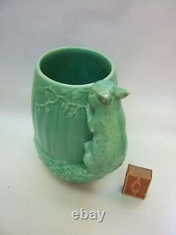 SylvaC Made in England Ceramic Acorn Green Jug Squirrel Handle Art Deco VGC