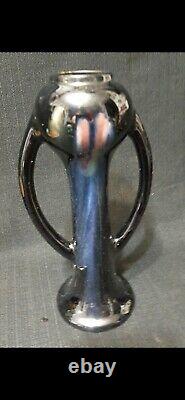 Thulin Belgium Arts & Crafts Art Nouveau. Gouda Museum 3 Handled Glazed Vase + 2