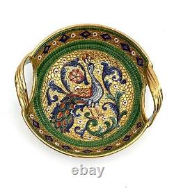 Tray Pottery Italian Mosaic Style With Handles Vintage Collectibles Decor Gift