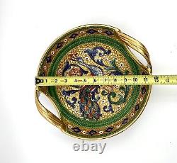 Tray Pottery Italian Mosaic Style With Handles Vintage Collectibles Decor Gift