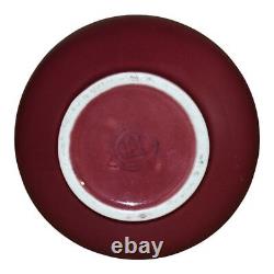 Trenton New Jersey 1930-40s Vintage Art Deco Pottery Red Handled Ceramic Vase
