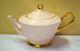 Tuscan Plant China Baby Pink Art Deco Teapot 780986 Gold Gilt Handle Octagonal