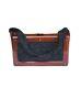 Vtg 40s Brown Bakelite Box Handbag Black Glass Beads Braided Handle Art Deco