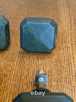 VTG ART DECO GEOMETRIC BAKELITE or CATALIN DARK GREEN DRAWER CABINET KNOB PULL