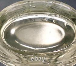 Verart Art Deco Frosted Glass Bowl, Roosters Handles