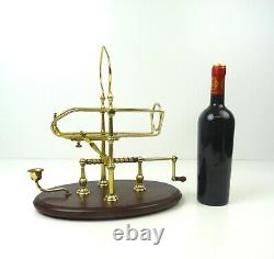 Very Rare Antique French Wine Cradle Mechanical Decanter Art Deco Barware