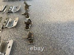 Vintage 1940's Kitchen Hardware Chrome Art Deco Style 50 + Pieces read