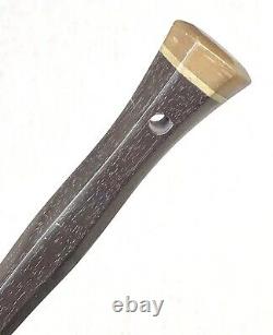 Vintage Antique 1800' Art Deco Wooden Handle Horn Swagger Walking Stick Cane Old