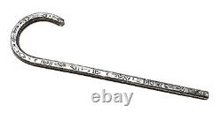 Vintage Antique Art Deco Silver 800 Parasol Umrella Walking Stick Cane Handle